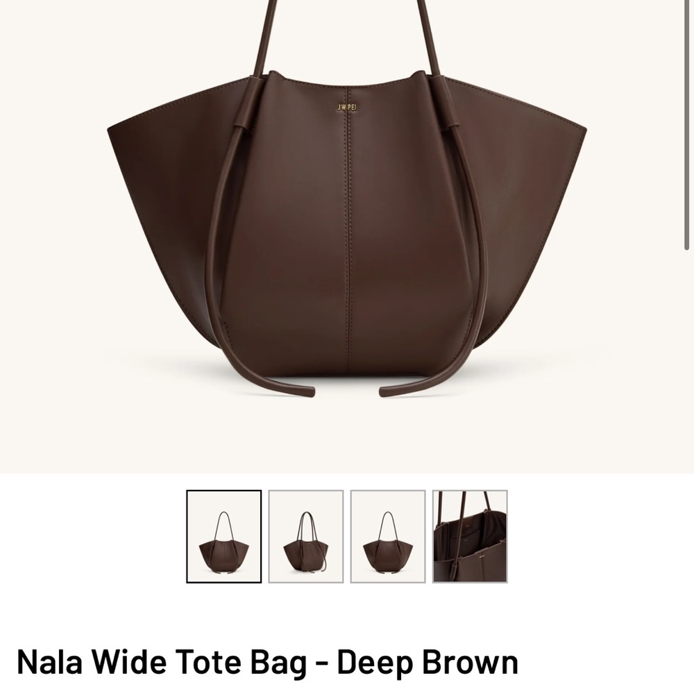 JW PEI Deep Brown Nala Wide Tote Bag